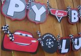 Disney Cars Happy Birthday Banner Premium Disney Cars Lightning Mcqueen Birthday Banner