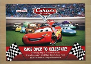 Disney Cars Personalized Birthday Invitations Disney Cars Birthday Invitation Digital File by