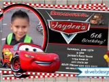 Disney Cars Personalized Birthday Invitations Disney Cars Birthday Invitation Lightening Mcqueen