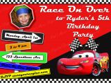 Disney Cars Personalized Birthday Invitations Pixar Cars Printable Birthday Invitation Personalized Cars