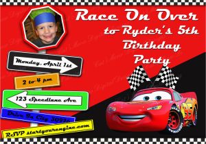 Disney Cars Personalized Birthday Invitations Pixar Cars Printable Birthday Invitation Personalized Cars