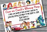 Disney Character Birthday Invitations 12x Boys Girls Disney Character Joint Single Birthday