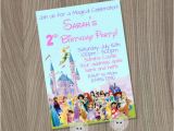 Disney Character Birthday Invitations Disney Birthday Invitation Disney Girl Invitation by