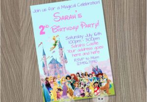 Disney Character Birthday Invitations Disney Birthday Invitation Disney Girl Invitation by