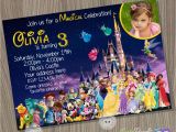 Disney Character Birthday Invitations Disney Castle Invitation Disney Characters Invitation Disney