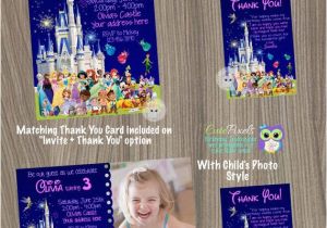 Disney Character Birthday Invitations Disney Castle Invitation Disney Characters Invitation