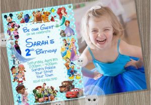 Disney Character Birthday Invitations Disney Invitation Boy or Girl Invitationdisney Characters