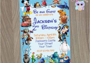 Disney Character Birthday Invitations Disney Invitation Disney Boy Invitation Disney by Cutepixels