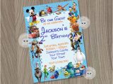 Disney Character Birthday Invitations Disney Invitation Disney Boy Invitation Disney