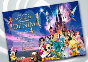 Disney Character Birthday Invitations On Sale 25 Disney Castle Invitation Disney Birthday