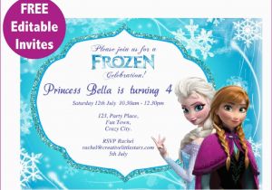 Disney Frozen Birthday Invitation Templates 7 Best Images Of Frozen Birthday Party Invitation