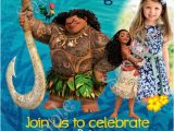 Disney Moana Birthday Card Moana Invitation Disney Moana Birthday Party Invitation