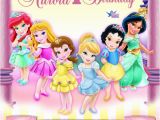 Disney Princess 1st Birthday Invitations Digital Disney toddler Princess Invitation Princess