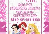 Disney Princess 1st Birthday Invitations Disney Princess 1st Birthday Custom Digital Invitation