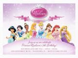 Disney Princess 1st Birthday Invitations Disney Princess Birthday Invitation Samples Templates