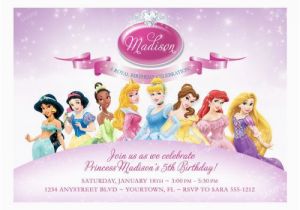 Disney Princess 1st Birthday Invitations Disney Princess Birthday Invitation Samples Templates