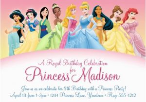 Disney Princess 1st Birthday Invitations Disney Princess Birthday Invitations Ideas Bagvania Free