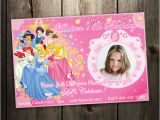 Disney Princess 1st Birthday Invitations Disney Princess Birthday Party Invitation Custom Invites