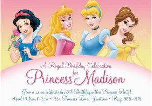 Disney Princess 1st Birthday Invitations Disney Princess Party Invites A Birthday Cake