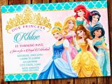 Disney Princess 1st Birthday Invitations Princess Party Princess Invitation Disney Princess Party