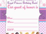 Disney Princess Birthday Party Invitations Free Printables Free Printable Disney Princess Birthday Invitations