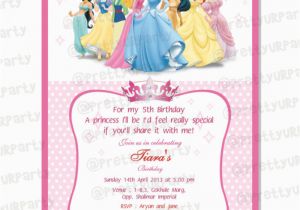 Disney Princess Birthday Party Invitations Free Printables Template for Disney Invitation orderecigsjuice Info