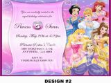 Disney Princesses Birthday Invitations Disney Princess Birthday Invitation Rapunzel Tangled Belle