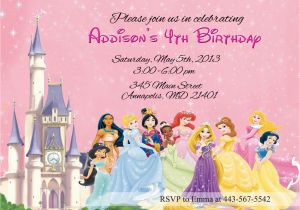 Disney Princesses Birthday Invitations Disney Princesses Birthday Invitations Disney Princess