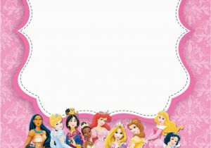 Disney Princesses Birthday Invitations Free Printable Disney Princess Ticket Invitation Template