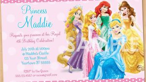 Disney Princesses Birthday Invitations Princess Invitation Disney Princess Invitation Birthday