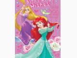 Disney themed Birthday Cards Disney Princess Ariel Rapunzel Birthday Card Kids themed