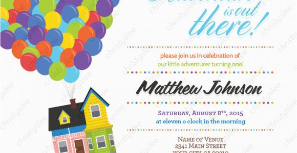 Disney Up Birthday Invitations Disney Pixar Up Personalized Birthday Invitation Digital