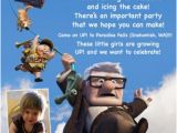 Disney Up Birthday Invitations Up Disney Pixar Movie Custom Birthday Invitation