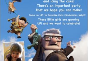 Disney Up Birthday Invitations Up Disney Pixar Movie Custom Birthday Invitation