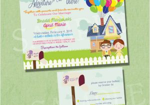 Disney Up Birthday Invitations Up Wedding Invitation Set Featuring Carl and Ellie their