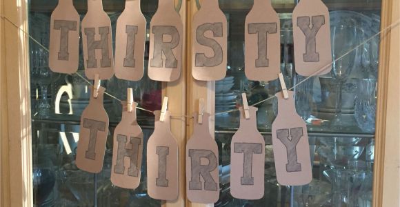 Diy 30th Birthday Decorations Thirsty Thirty 30th Birthday Banner Decorations Homemade