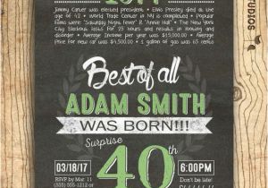 Diy 40th Birthday Invitations 40th Birthday Invitation Surprise 40th Birthday Invite