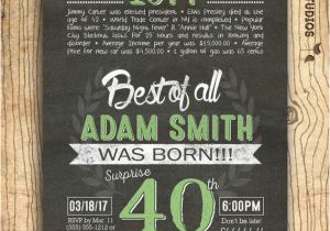 Diy 40th Birthday Invitations 40th Birthday Invitation Surprise 40th Birthday Invite