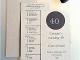 Diy 40th Birthday Invitations Birthday Ideas