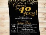 Diy 40th Birthday Invitations Cheers to 40 Years Birthday Printable Invitation 40th