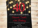 Diy 40th Birthday Invitations Editable 40th Elegant Birthday Party Invitations Pdf 40th