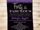 Diy 40th Birthday Invitations forty and Fabulous Printable Party Invitations 40th