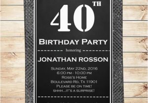 Diy 40th Birthday Invitations Men 39 S Surprise Birthday Party Invitations Instant Download
