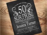 Diy 50th Birthday Invitations 50th Surprise Birthday Invitation Diy by Partyinkstudio