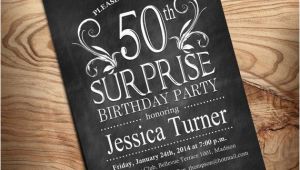 Diy 50th Birthday Invitations 50th Surprise Birthday Invitation Diy by Partyinkstudio