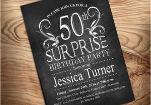 Diy 50th Birthday Invitations 50th Surprise Birthday Invitation Diy by Partyinkstudio