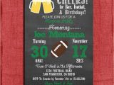 Diy 50th Birthday Invitations Surprise Birthday Beer and Football Party Invitation for