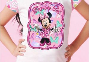 Diy Birthday Girl Shirt Minnie Mouse 54 Printable Diy Iron On Pink Bowtique