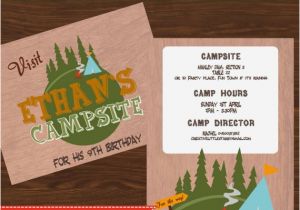 Diy Birthday Invitation Kits Camping Invitation Editable Diy Printable Kit Instant