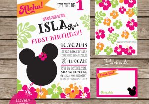 Diy Birthday Invitation Kits Diy Minnie Mouse Luau Invitation Kit Invite and Thank You